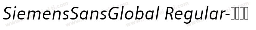 SiemensSansGlobal Regular字体转换